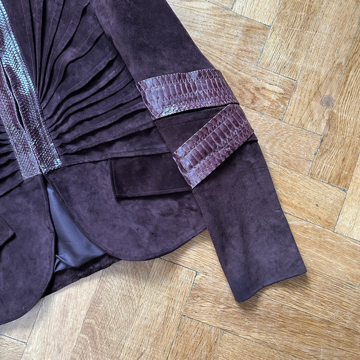 Gucci by Tom Ford SS04 Python Suede Paneled Jacket