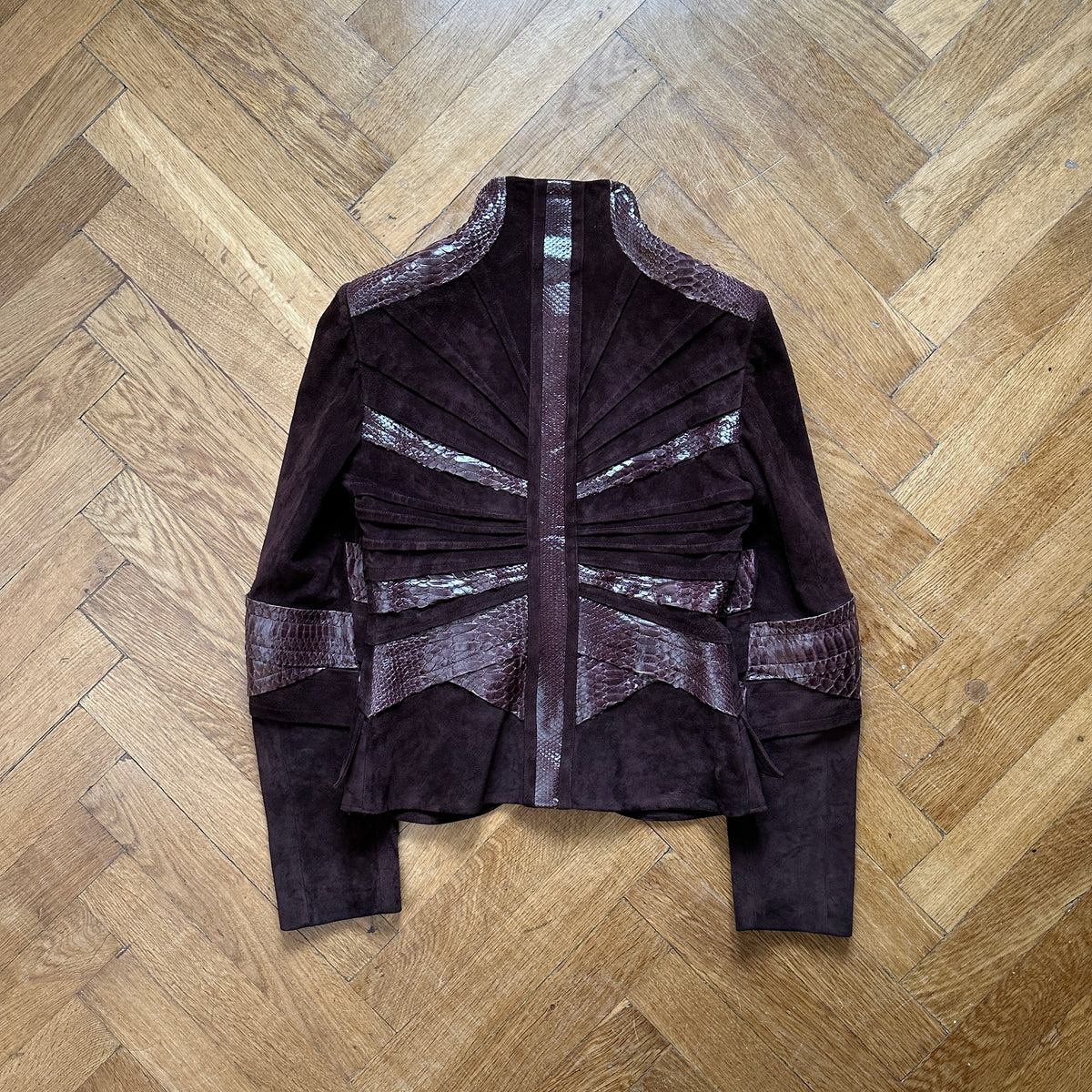 Gucci by Tom Ford SS04 Python Suede Paneled Jacket