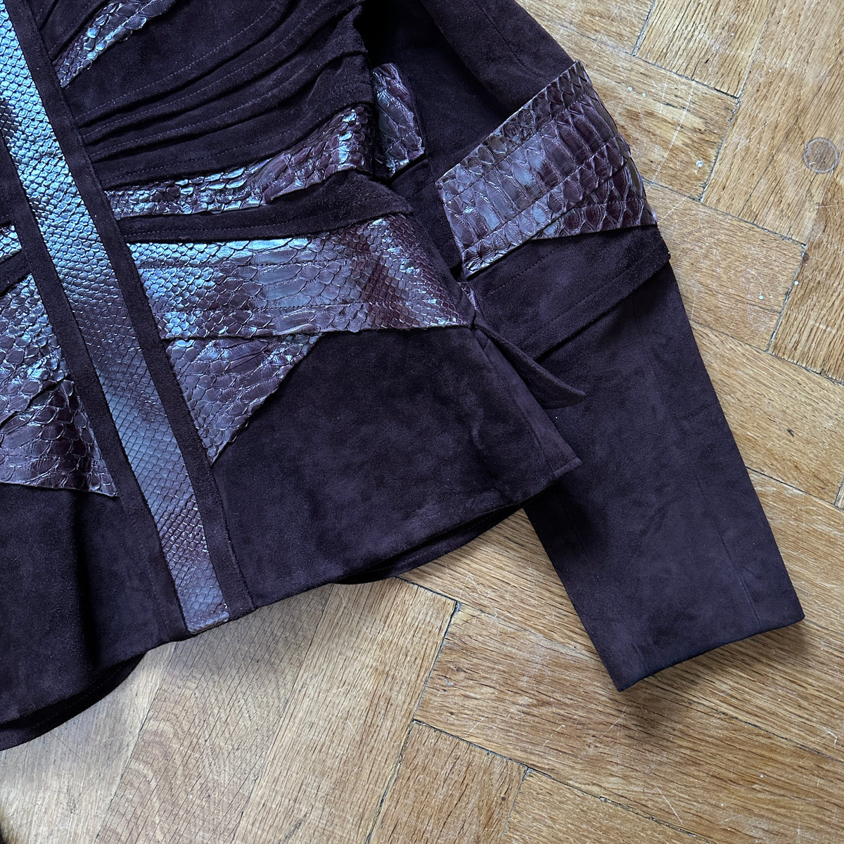 Gucci by Tom Ford SS04 Python Suede Paneled Jacket
