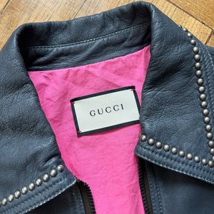 Gucci FW18 Hypnotizer Leather Studded Embellished Sample Jacket