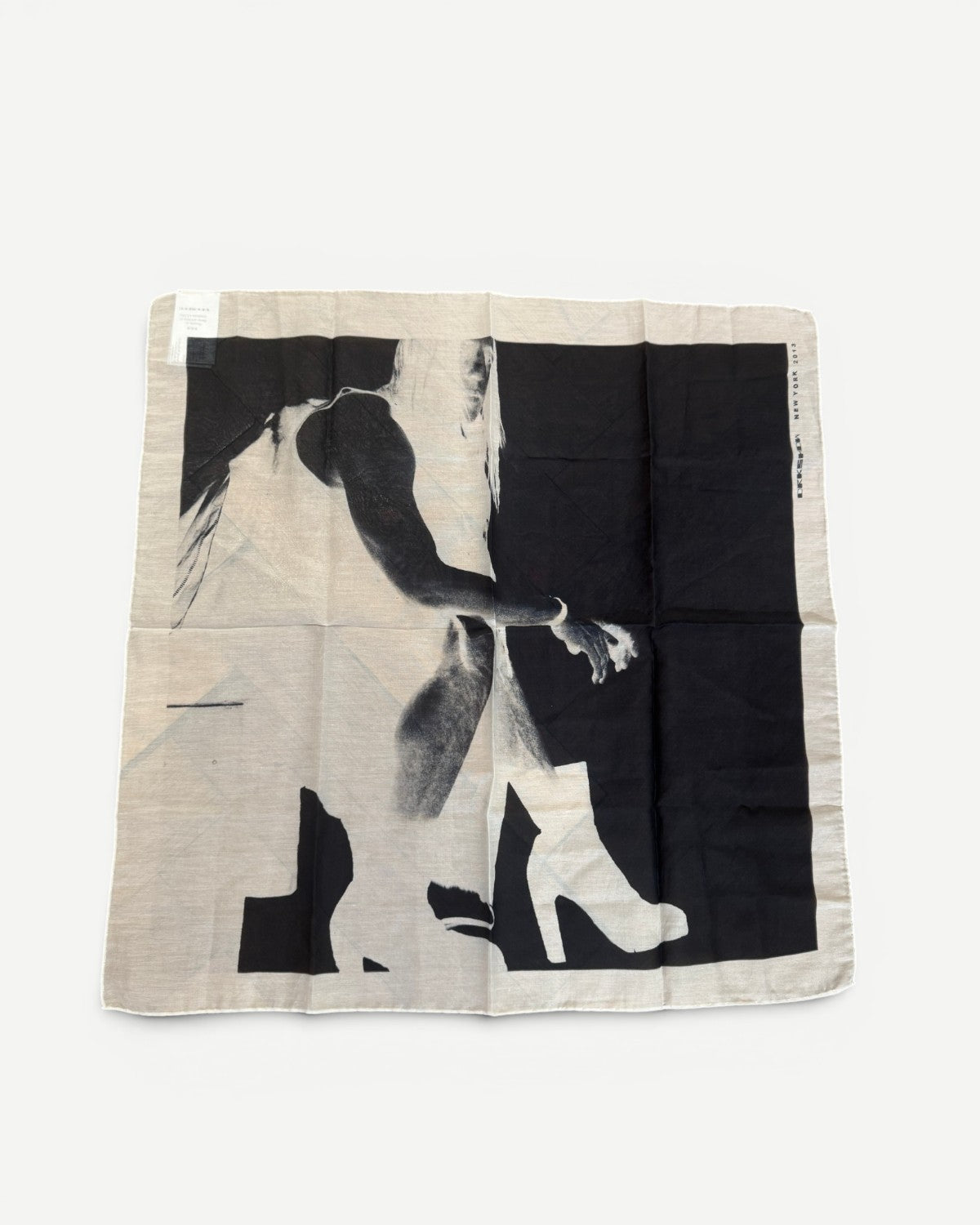 Rick Owens SS14 Silk foulard/scarf with large heel graphic