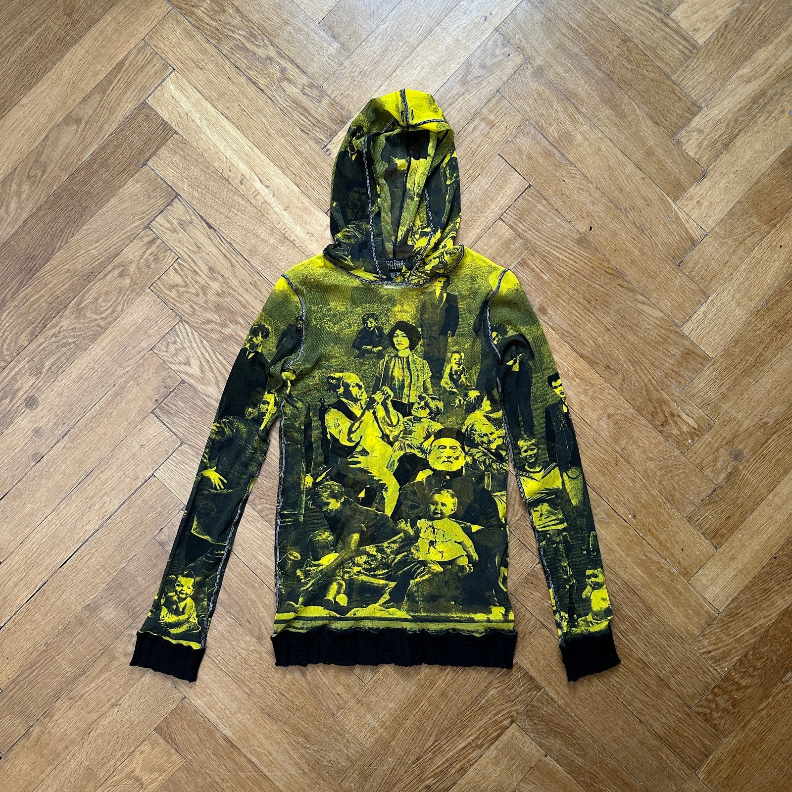 Jean Paul Gaultier 2000s Mesh Print Hoodie