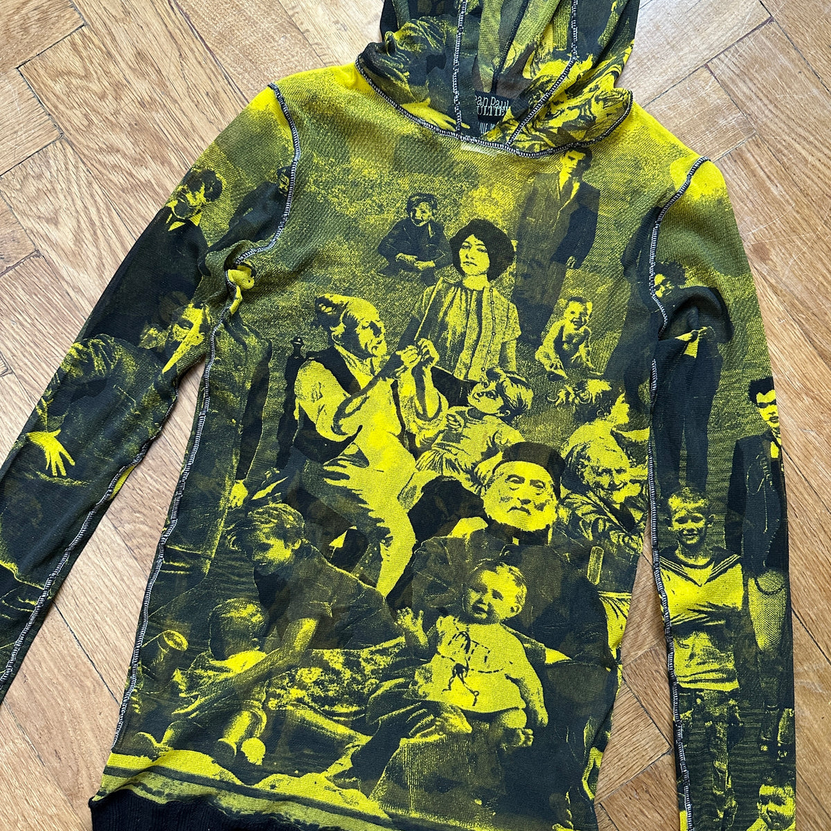 Jean Paul Gaultier 2000s Mesh Print Hoodie