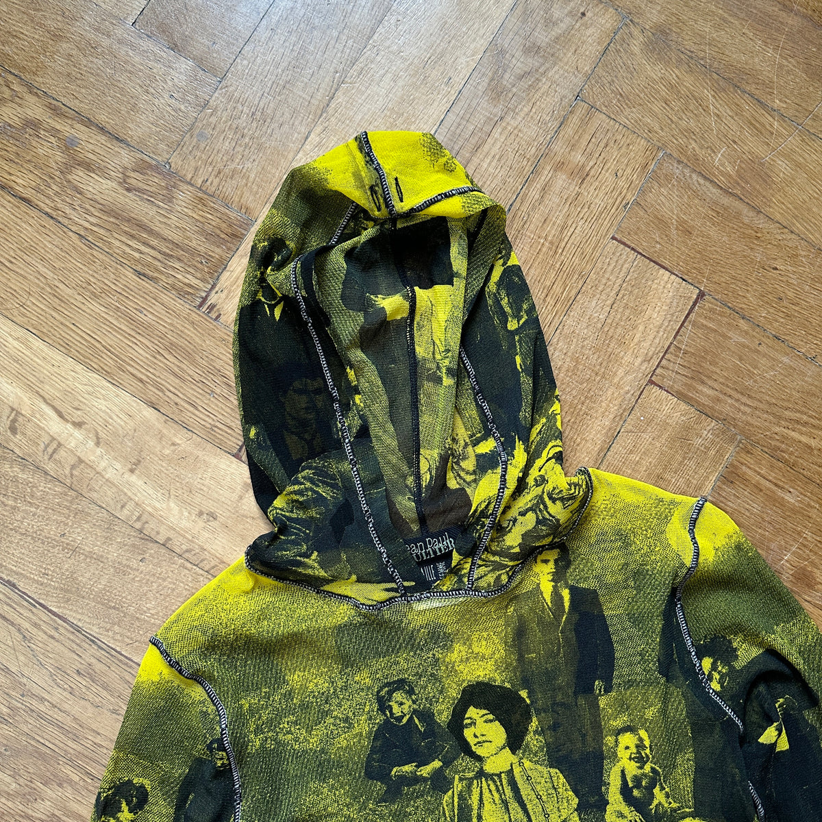 Jean Paul Gaultier 2000s Mesh Print Hoodie
