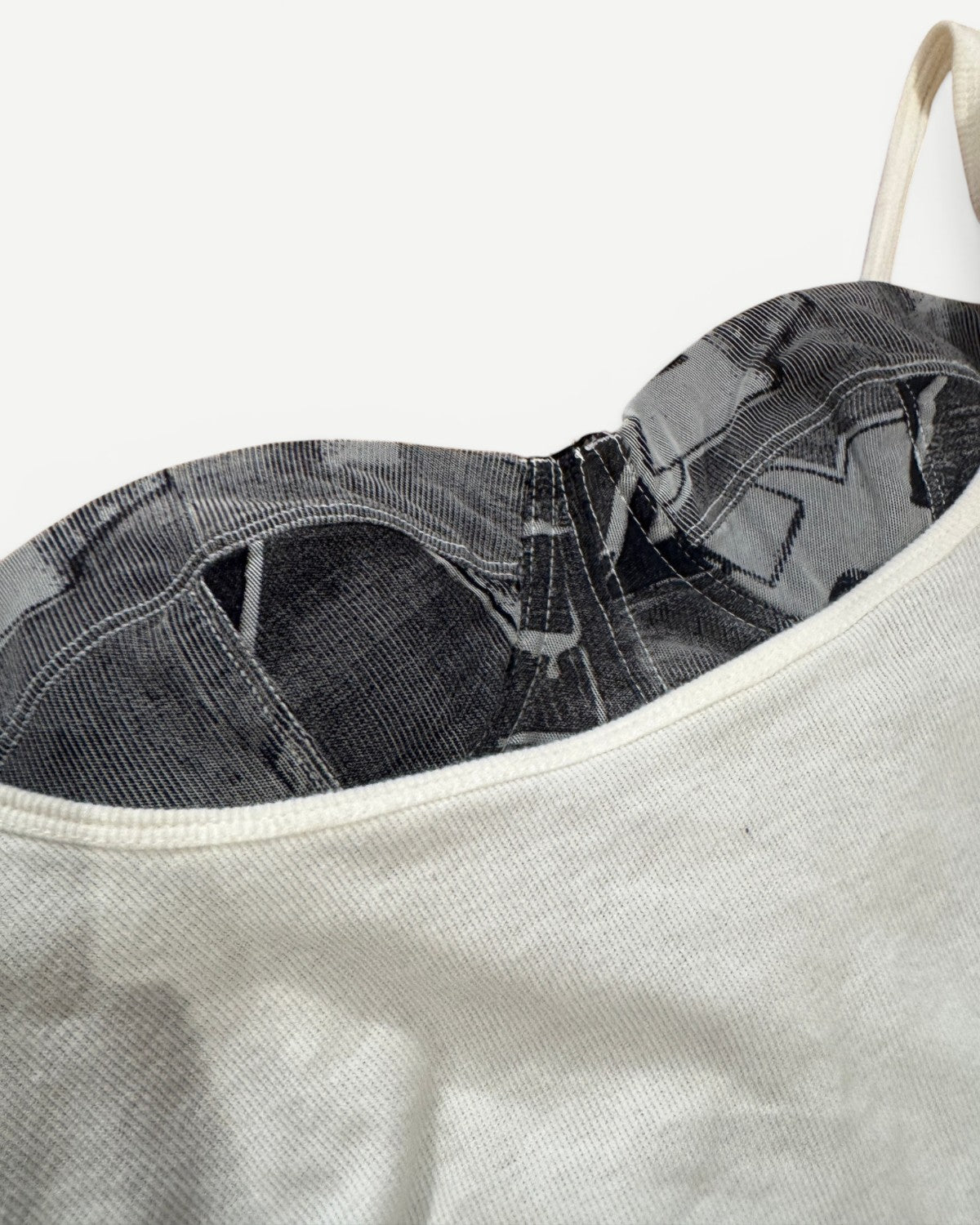 Roberto Cavalli 2000s Double Layered Graffiti Print Bustier