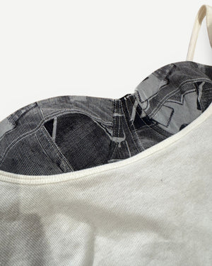 Roberto Cavalli 2000s Double Layered Graffiti Print Bustier