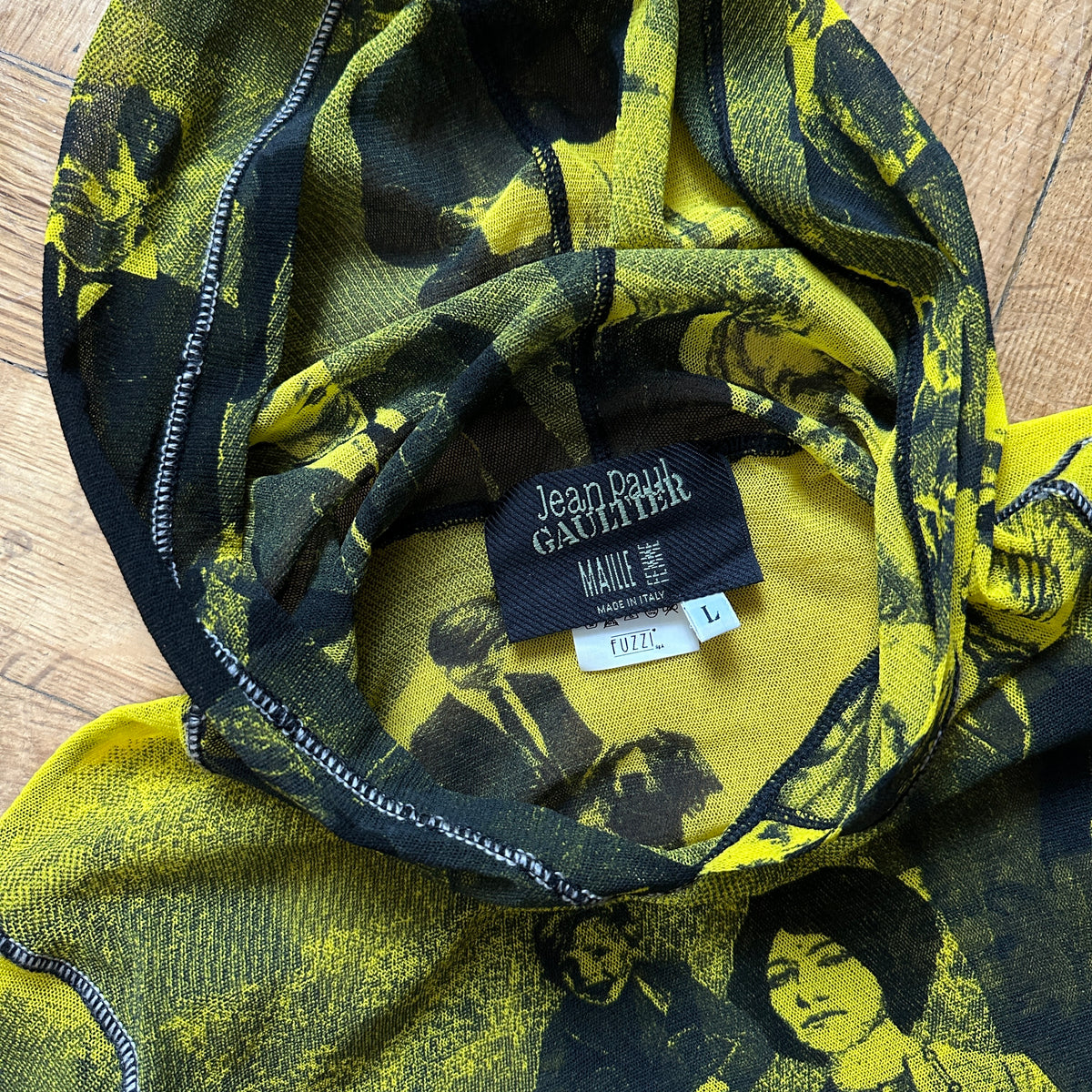 Jean Paul Gaultier 2000s Mesh Print Hoodie