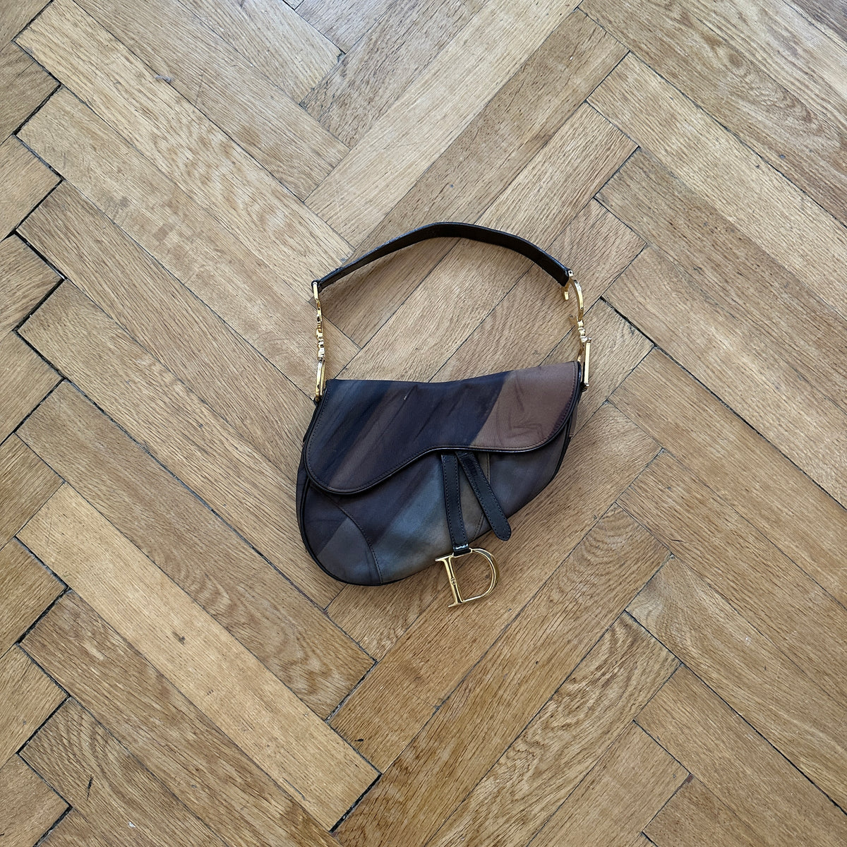 Christian Dior by John Galliano 2000s Dyed Nylon Saddle Bag