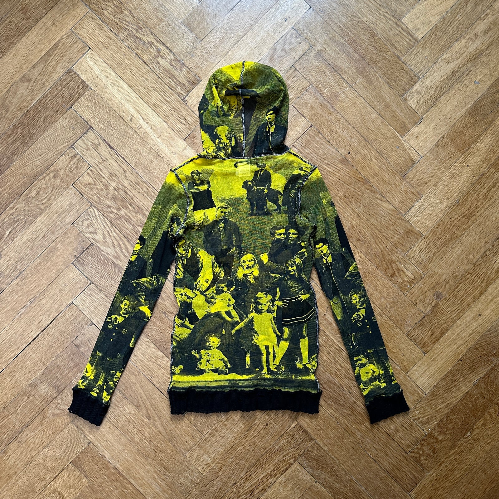 Jean Paul Gaultier 2000s Mesh Print Hoodie