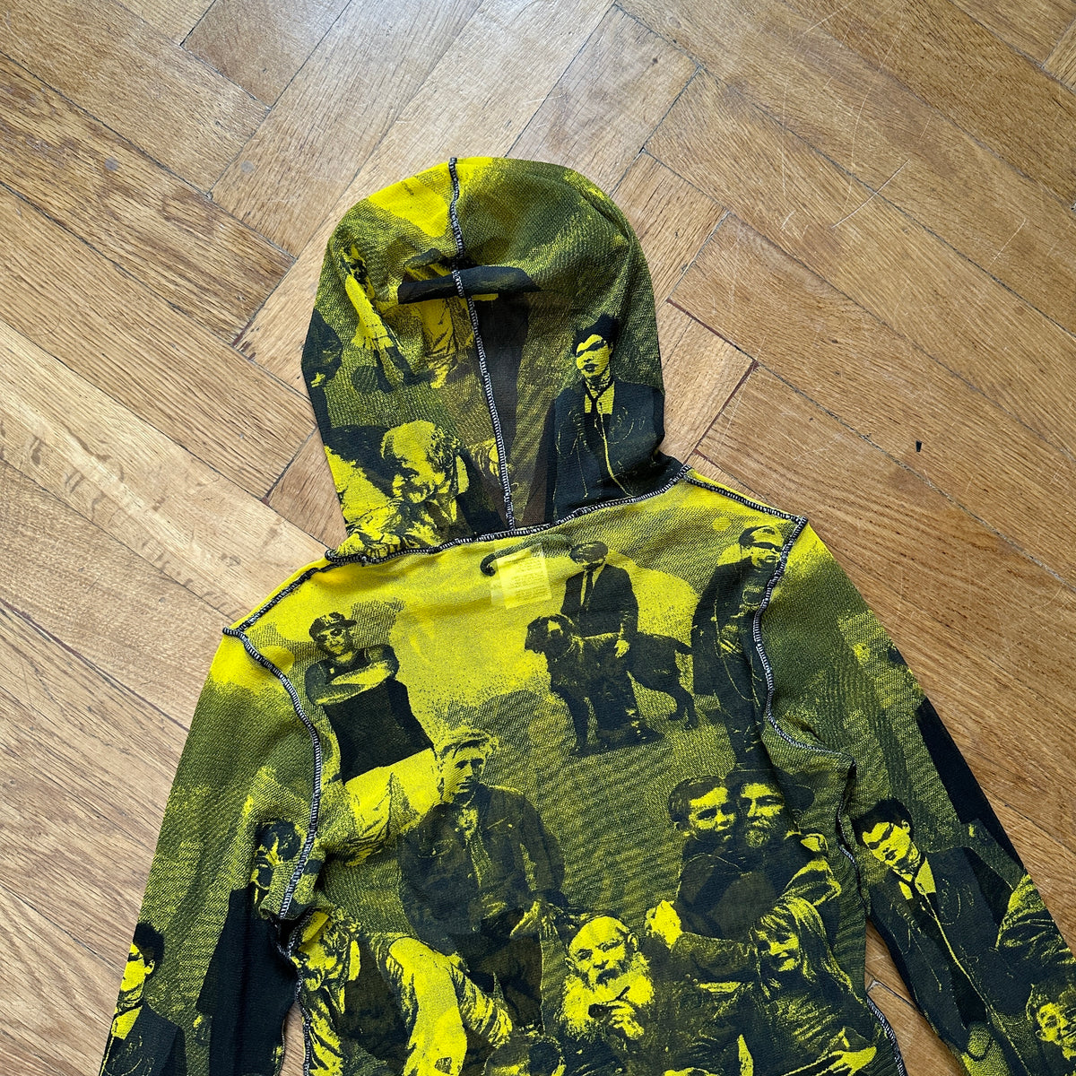 Jean Paul Gaultier 2000s Mesh Print Hoodie