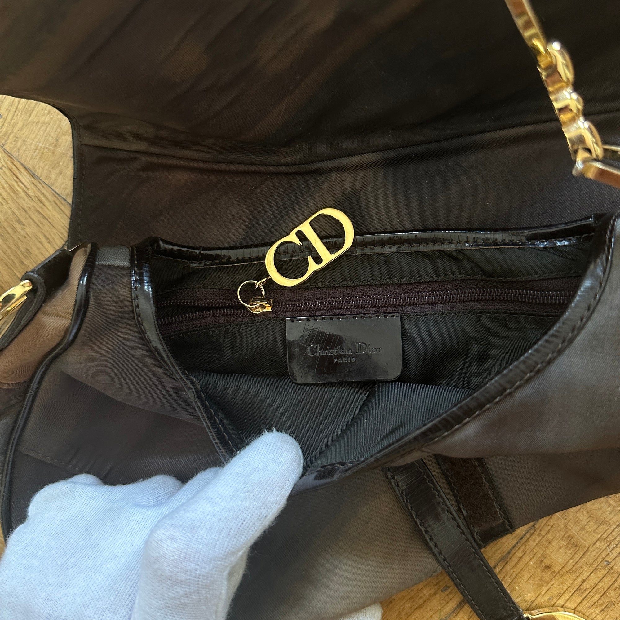 Christian Dior by John Galliano 2000s Dyed Nylon Saddle Bag