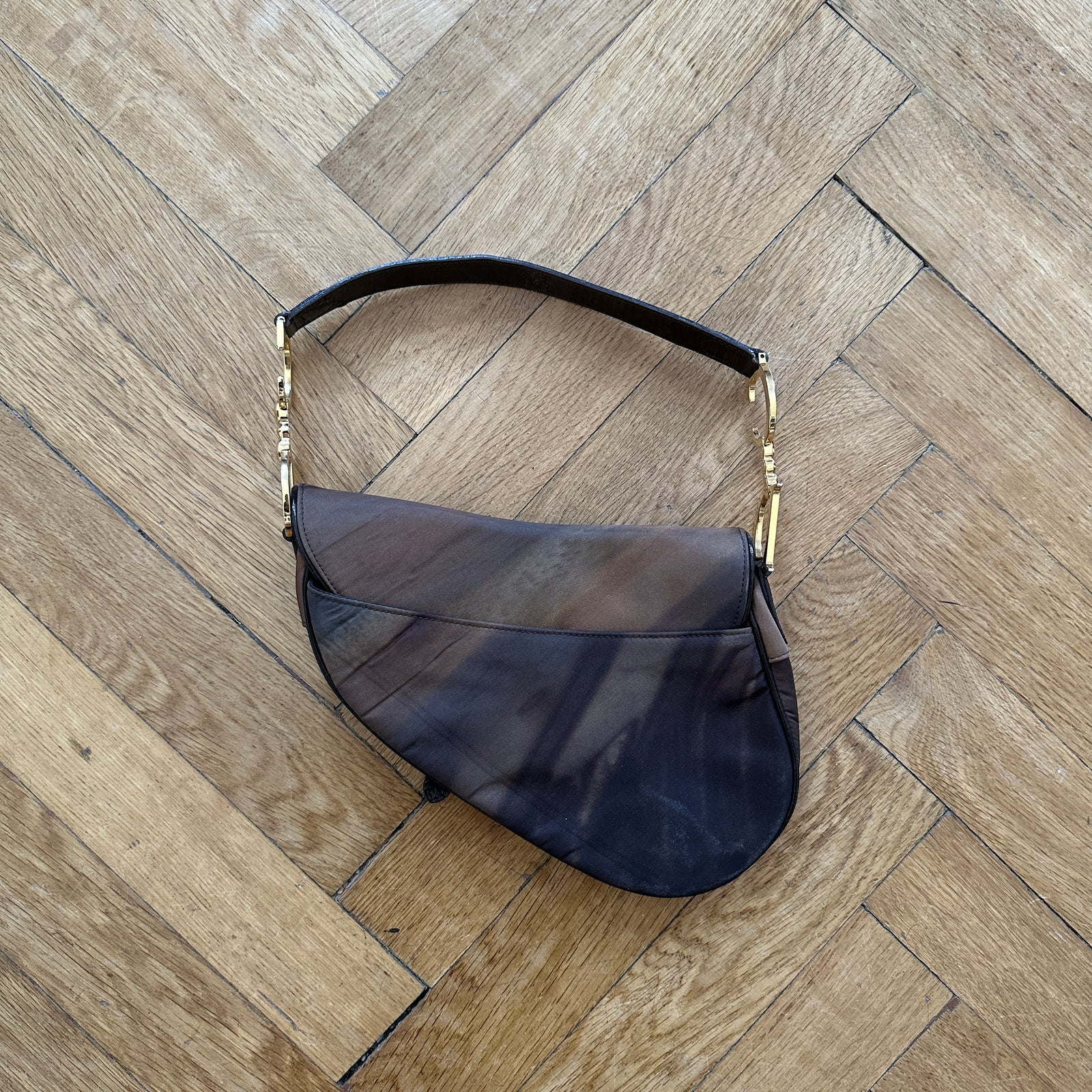 Christian Dior by John Galliano 2000s Dyed Nylon Saddle Bag