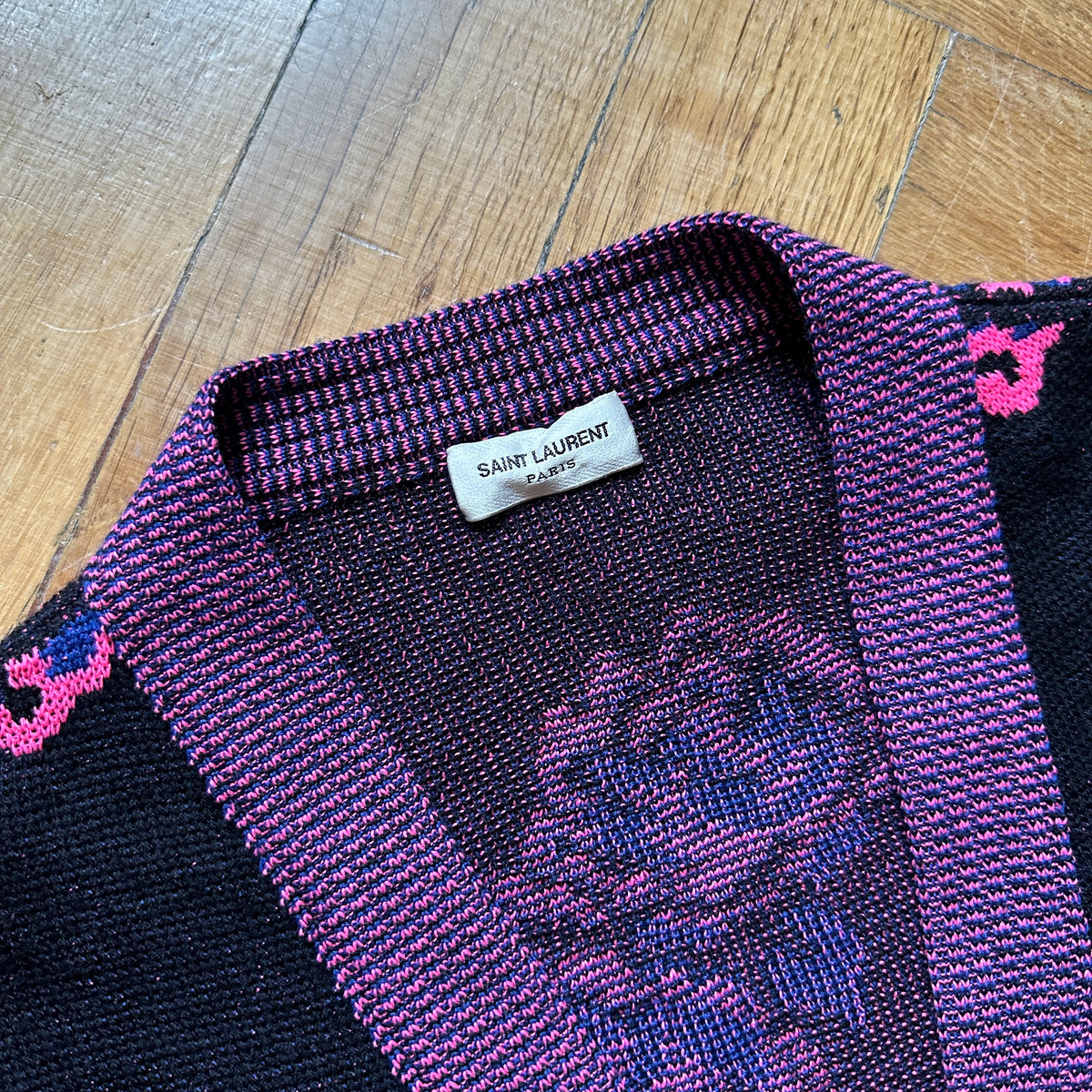 Saint Laurent Paris SS16 Surf Sound Rose Cardigan
