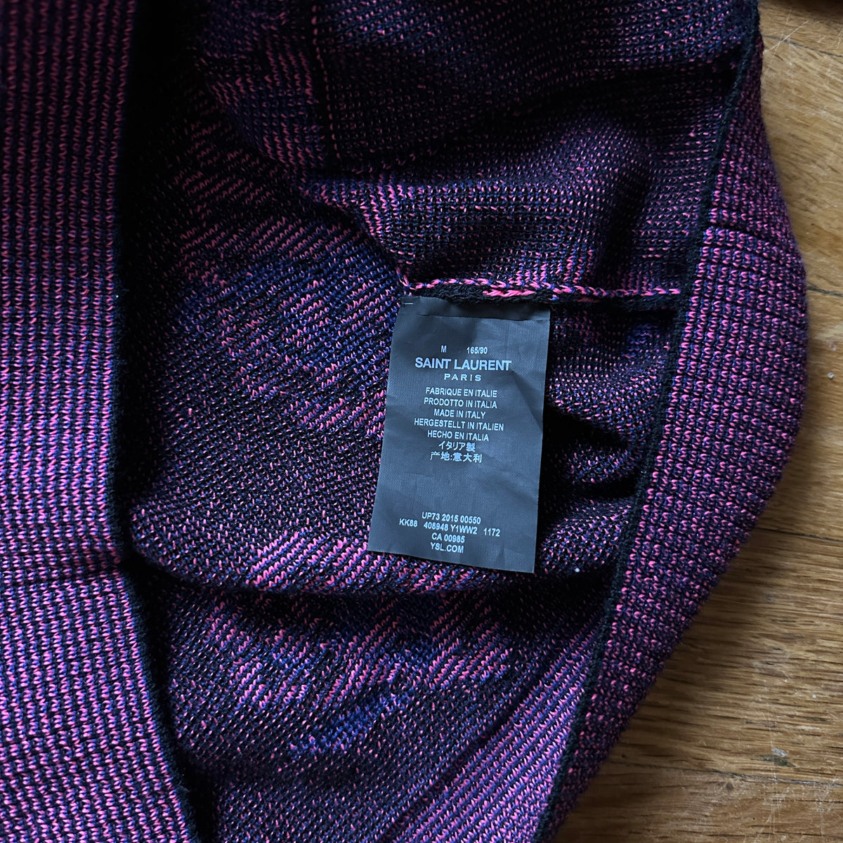 Saint Laurent Paris SS16 Surf Sound Rose Cardigan