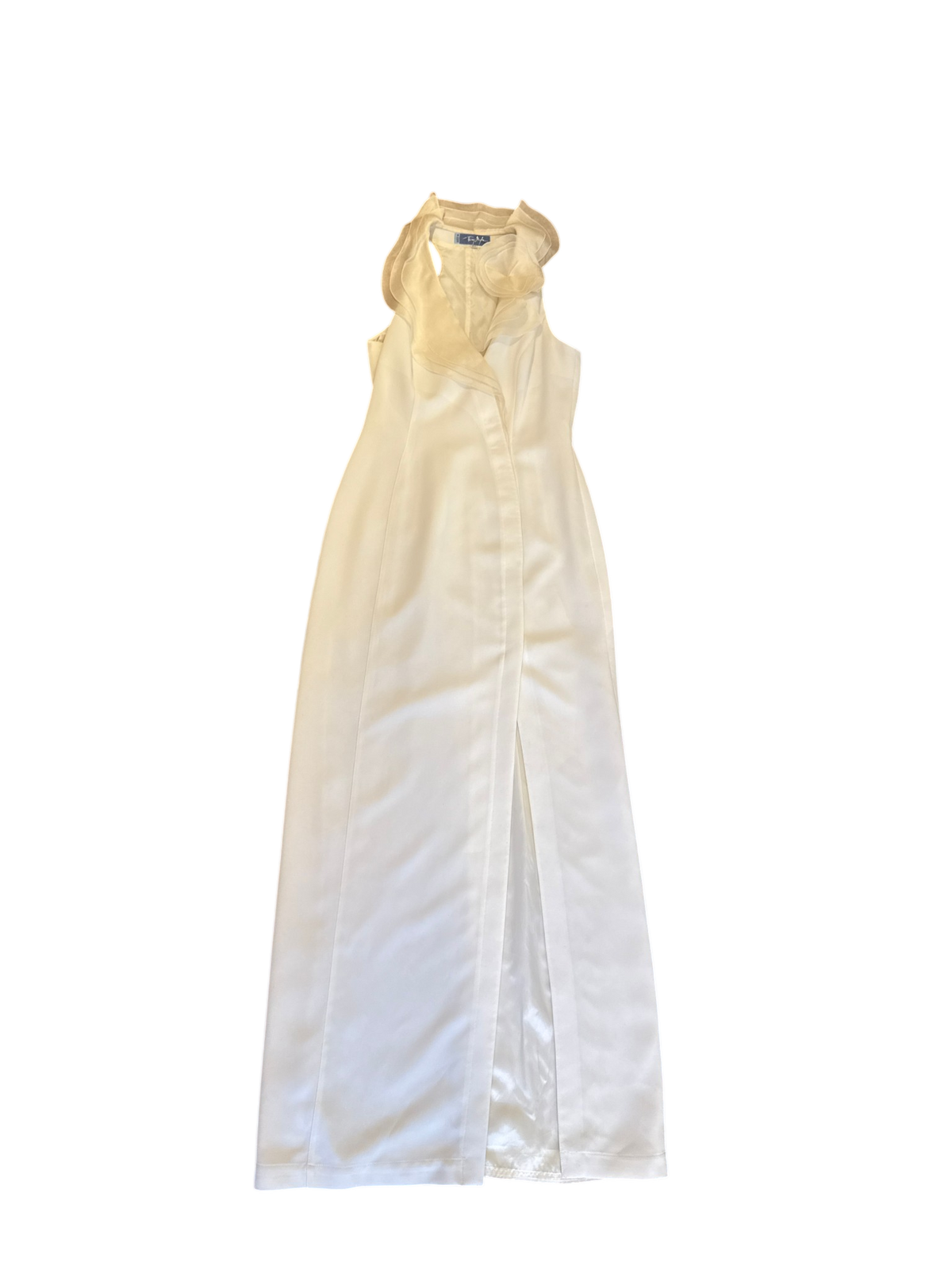 Thierry Mugler SS99 Sculptural Collar Layered Silk Gown