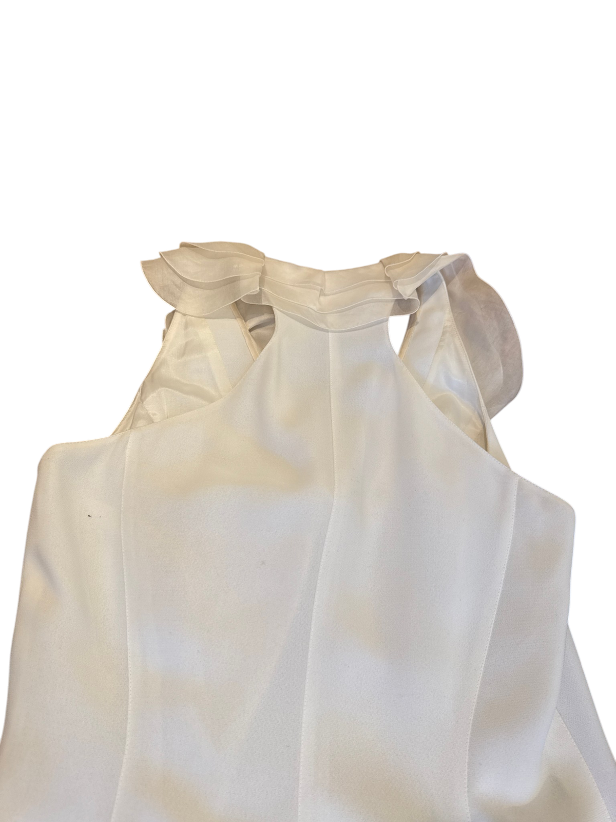 Thierry Mugler SS99 Sculptural Collar Layered Silk Gown