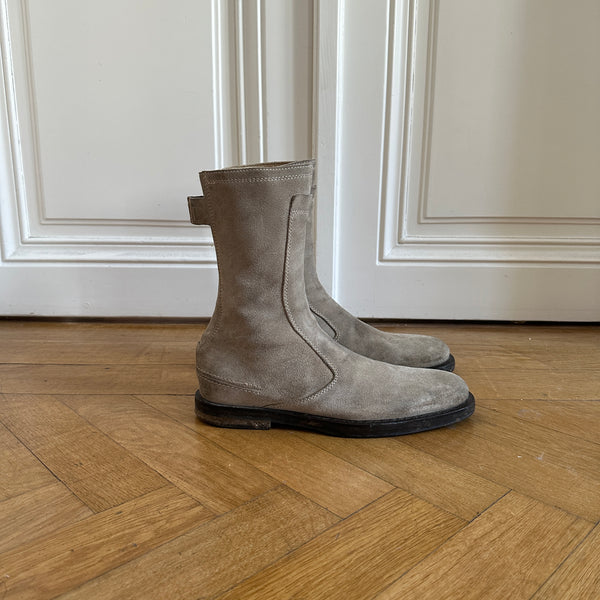 Dior Homme FW04 VOTC Motorcycle Suede Boots - Ākaibu Store