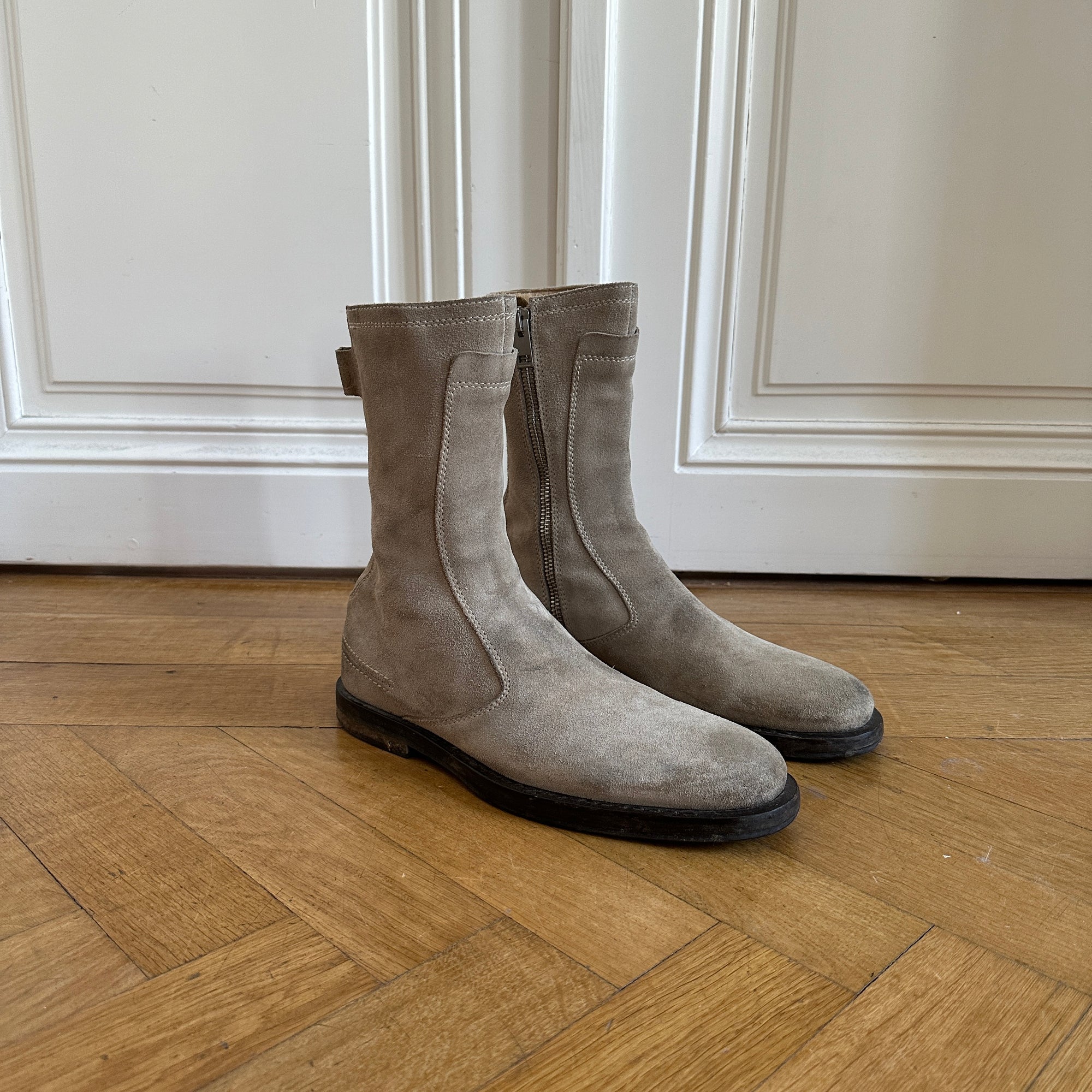 Dior Homme FW04 VOTC Motorcycle Suede Boots