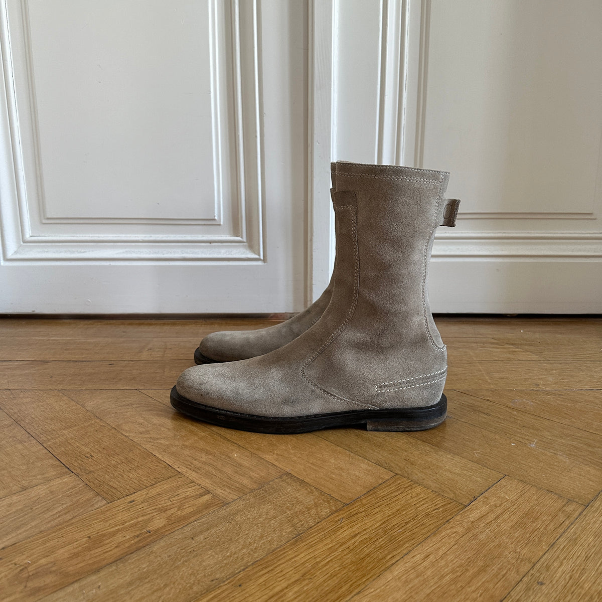 Dior Homme FW04 VOTC Motorcycle Suede Boots
