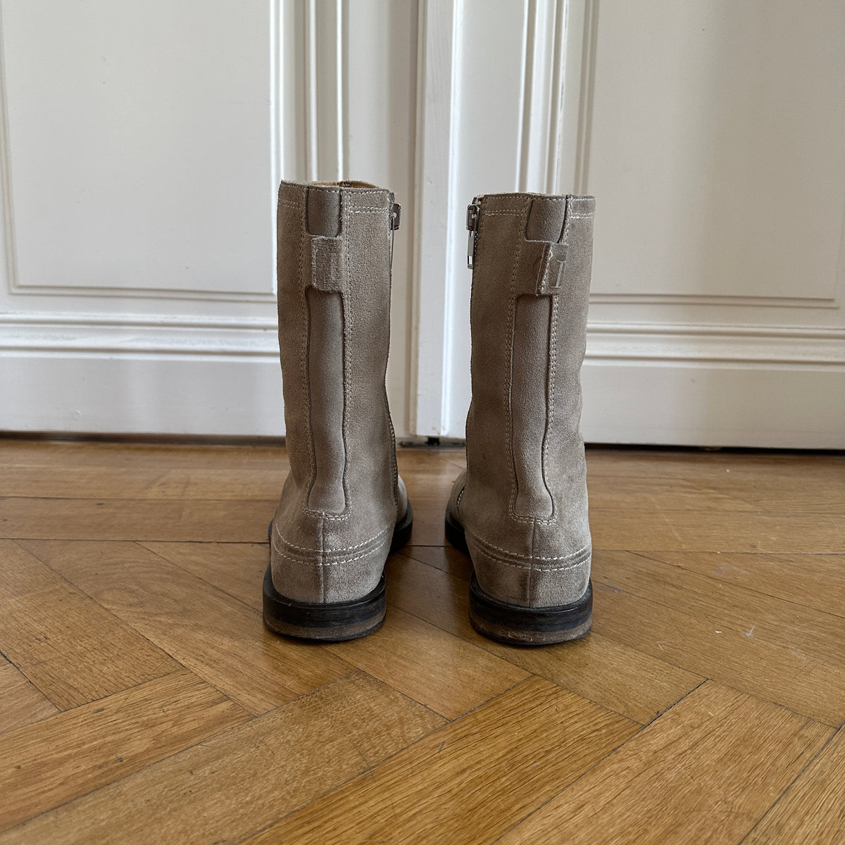 Dior Homme FW04 VOTC Motorcycle Suede Boots
