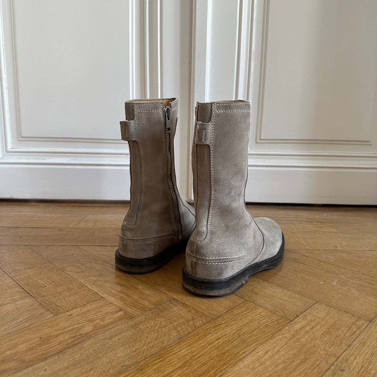 Dior Homme FW04 VOTC Motorcycle Suede Boots