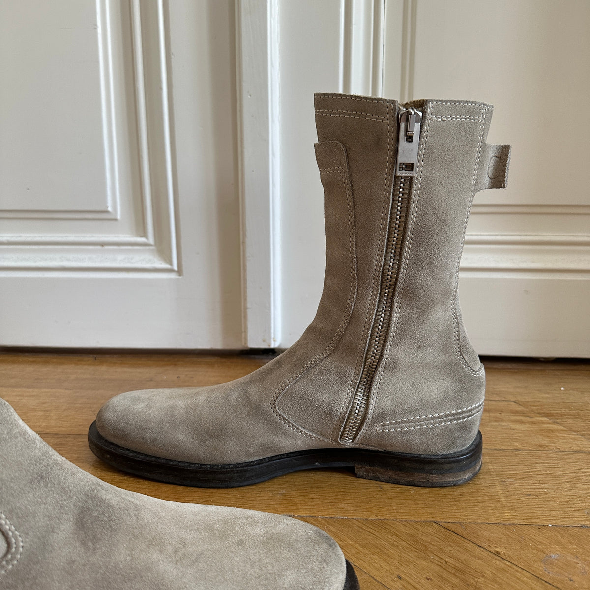 Dior Homme FW04 VOTC Motorcycle Suede Boots