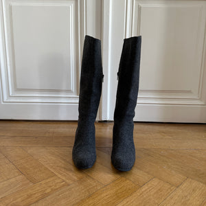 Prada FW99 Wool Heeled Boots