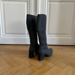 Prada FW99 Wool Heeled Boots