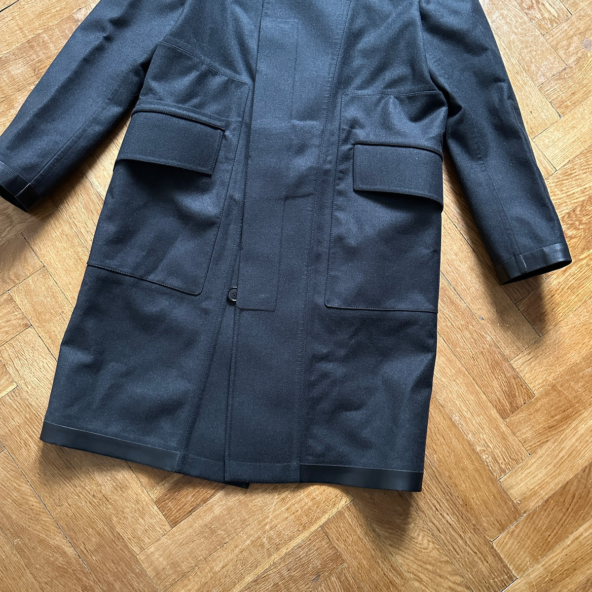 Berluti by Haider Ackermann FW17 Cord Collar Trench Coat Sample