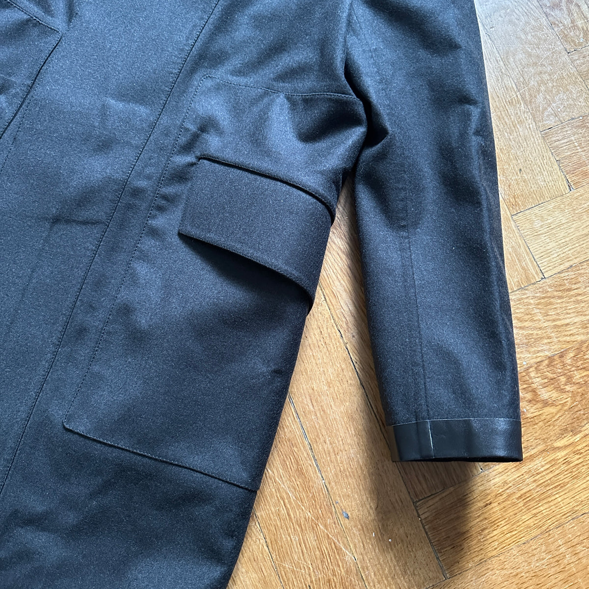 Berluti by Haider Ackermann FW17 Cord Collar Trench Coat Sample