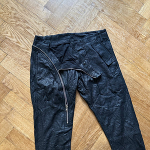 Rick Owens SS14 Washed Lamb Leather Aircut Pants