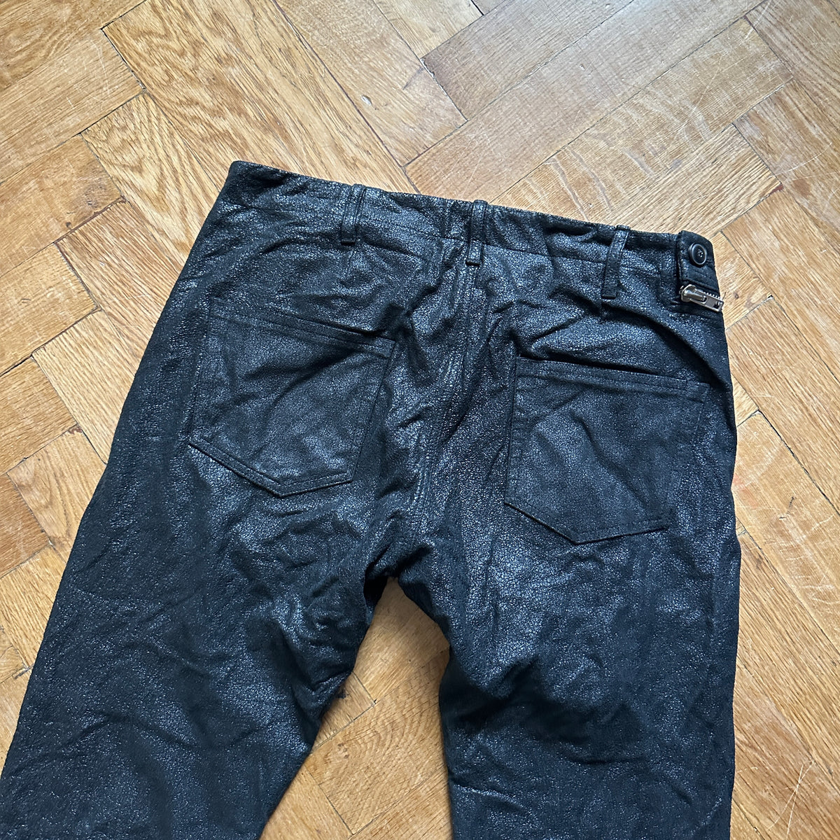 Rick Owens SS14 Washed Lamb Leather Aircut Pants
