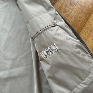Hermès Mens Grey Windbreaker Zip Jacket