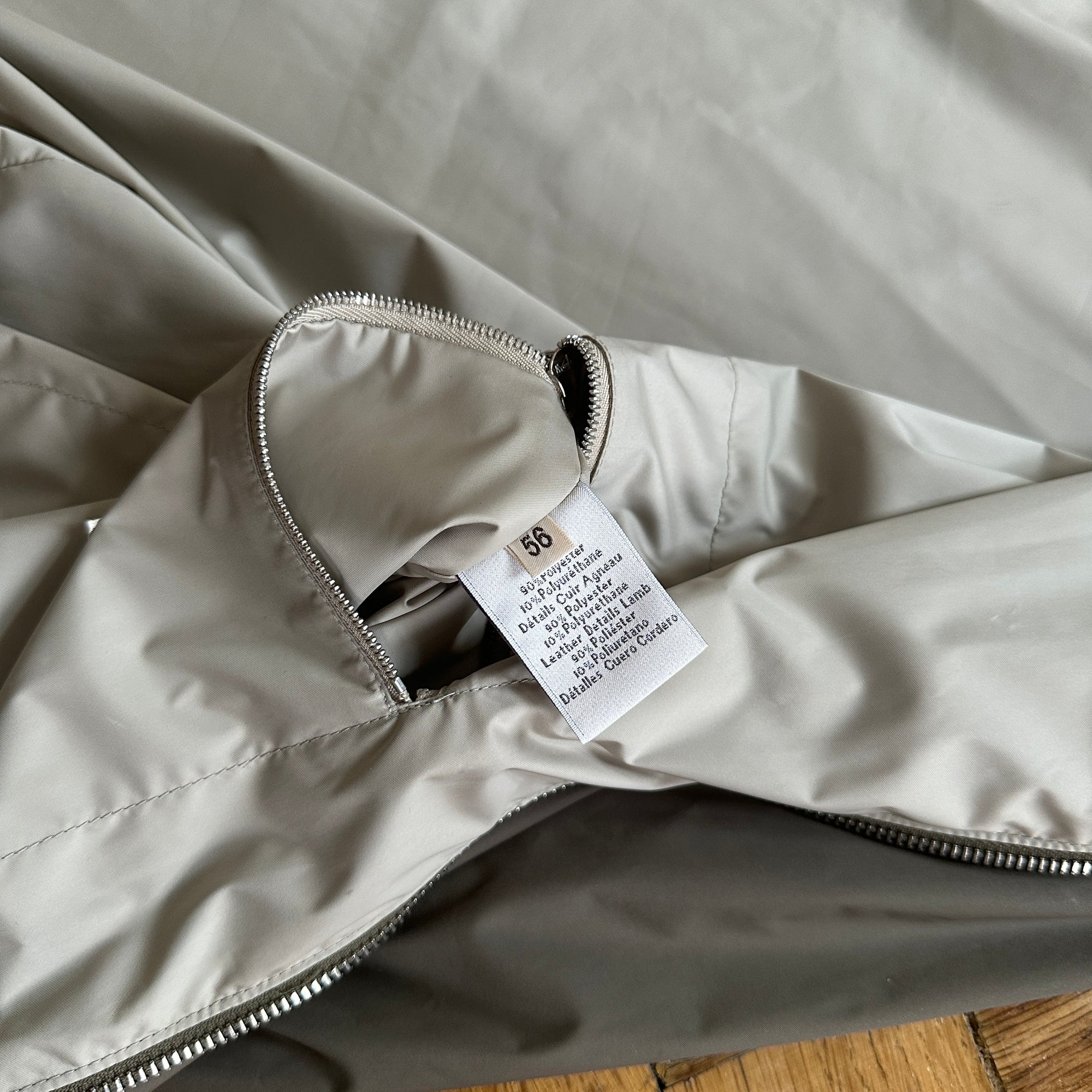 Hermès Mens Grey Windbreaker Zip Jacket