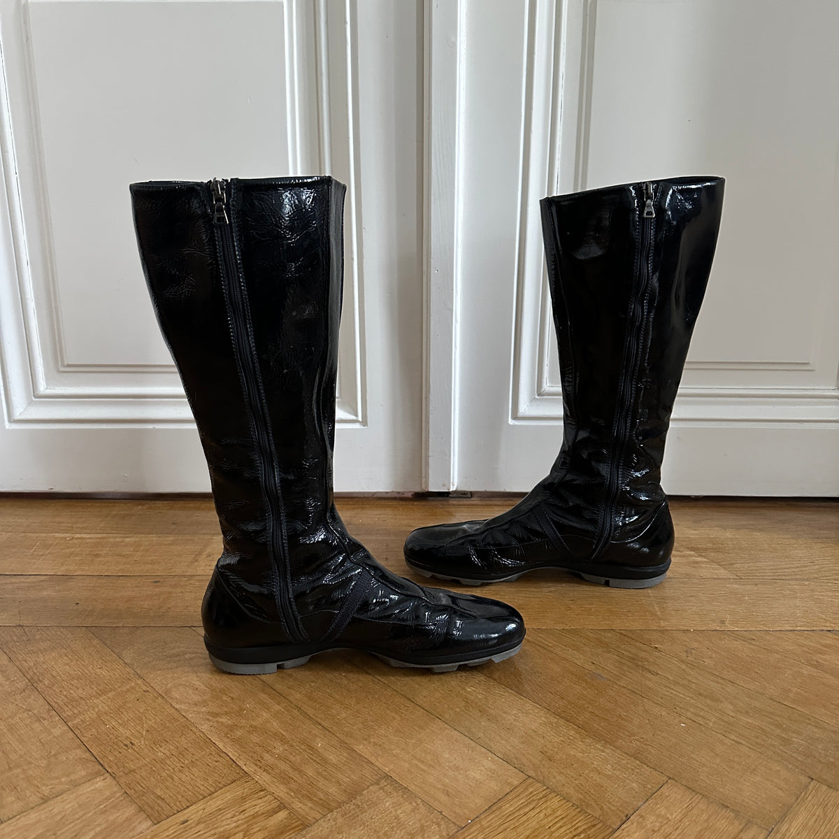Prada Sport 90s Patent Leather High Boots