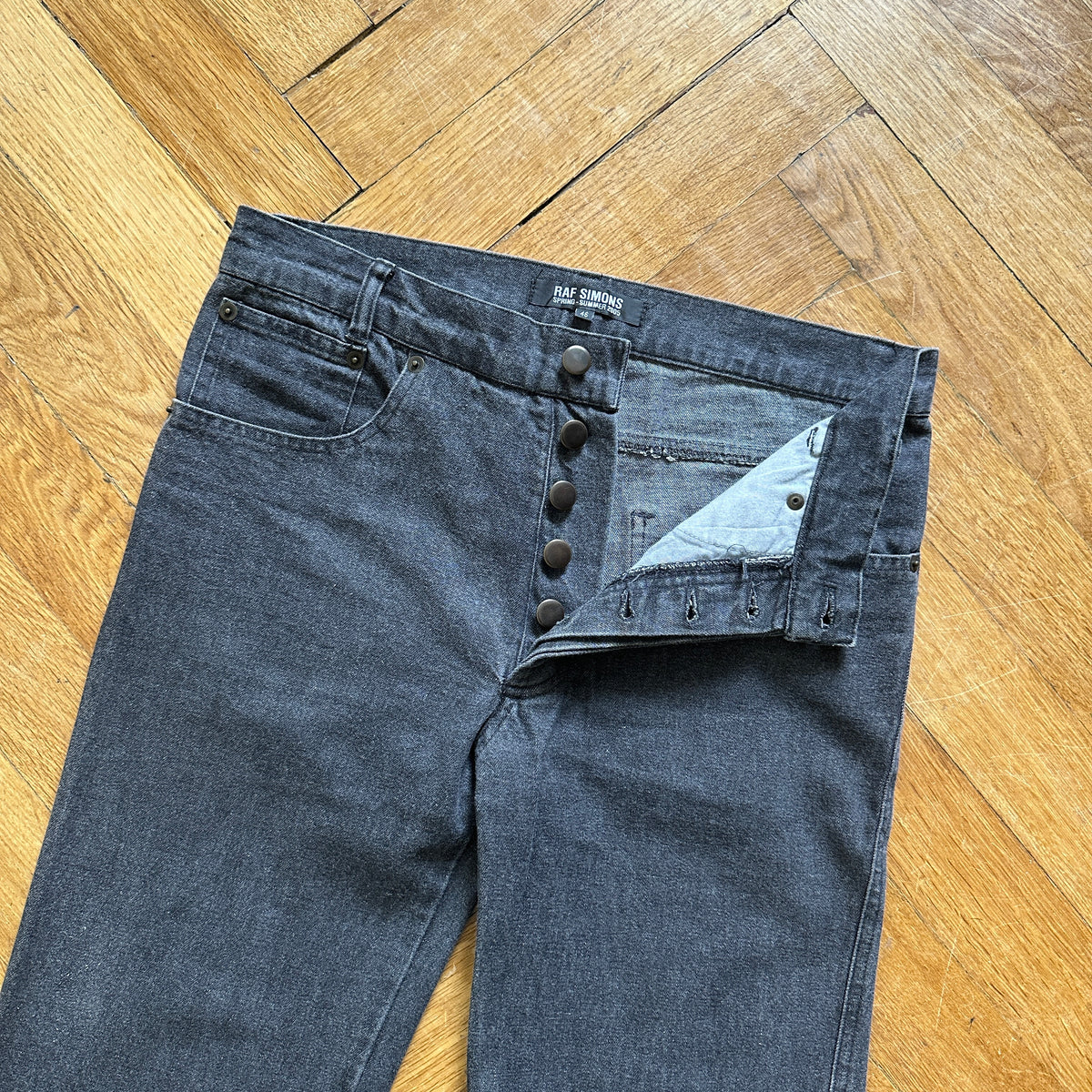 Raf Simons SS05 Washed Black Denim
