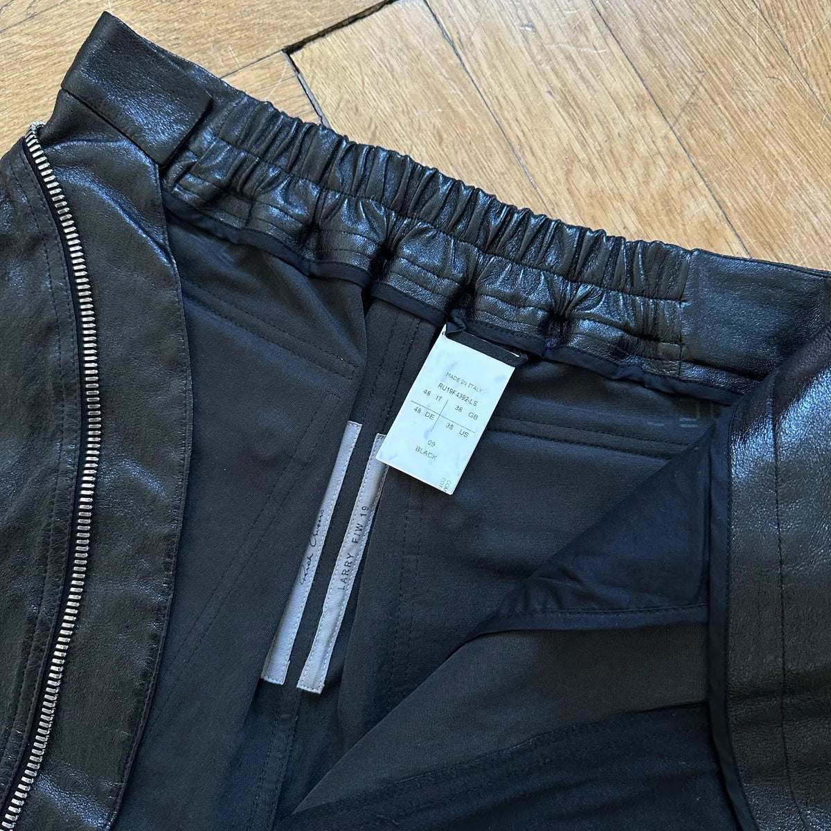 Rick Owens FW19 Larry Lamb Leather Aircut Pants