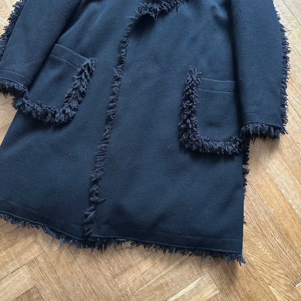 Yohji Yamamoto Pour Homme FW13 Black Loop Fur Wool Coat