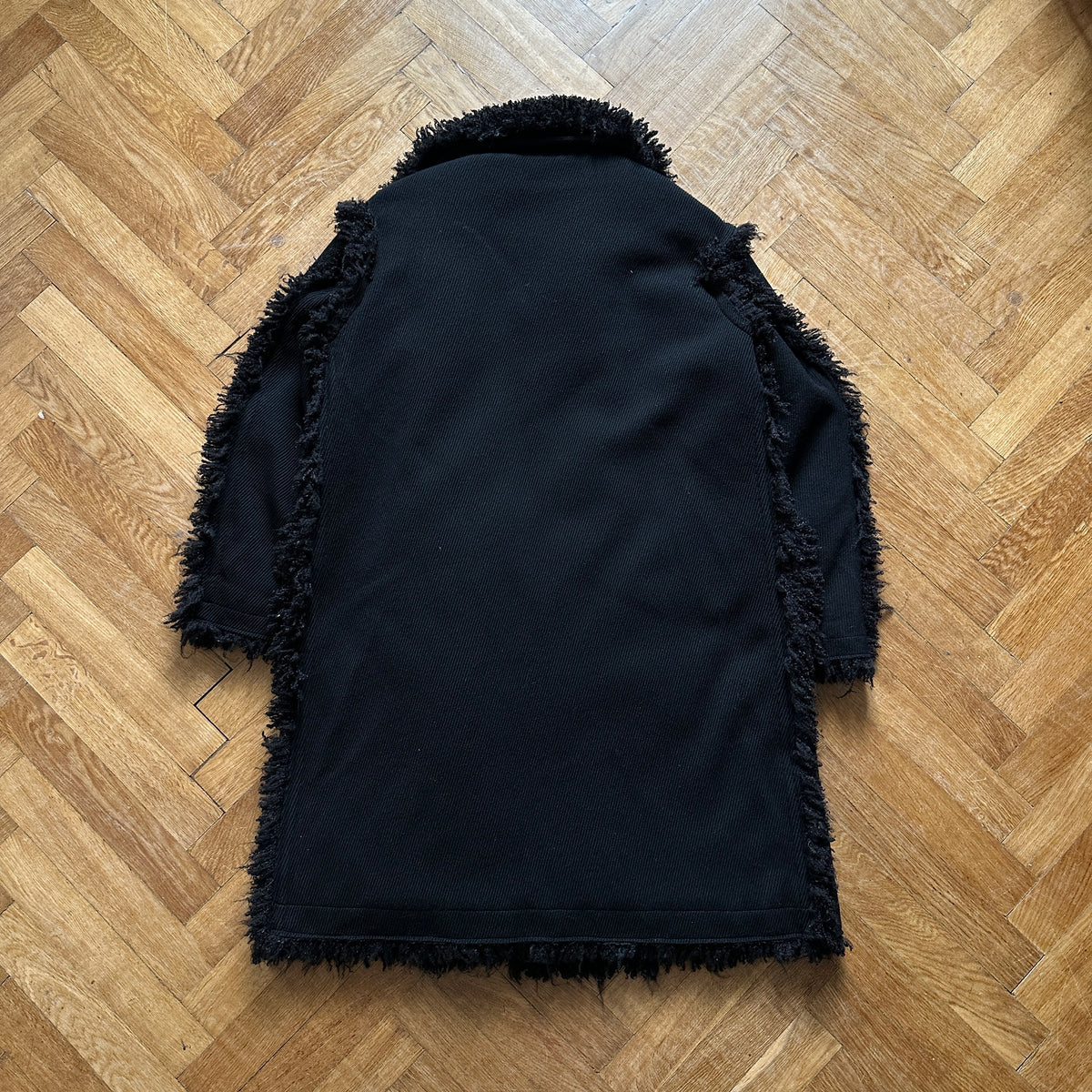Yohji Yamamoto Pour Homme FW13 Black Loop Fur Wool Coat
