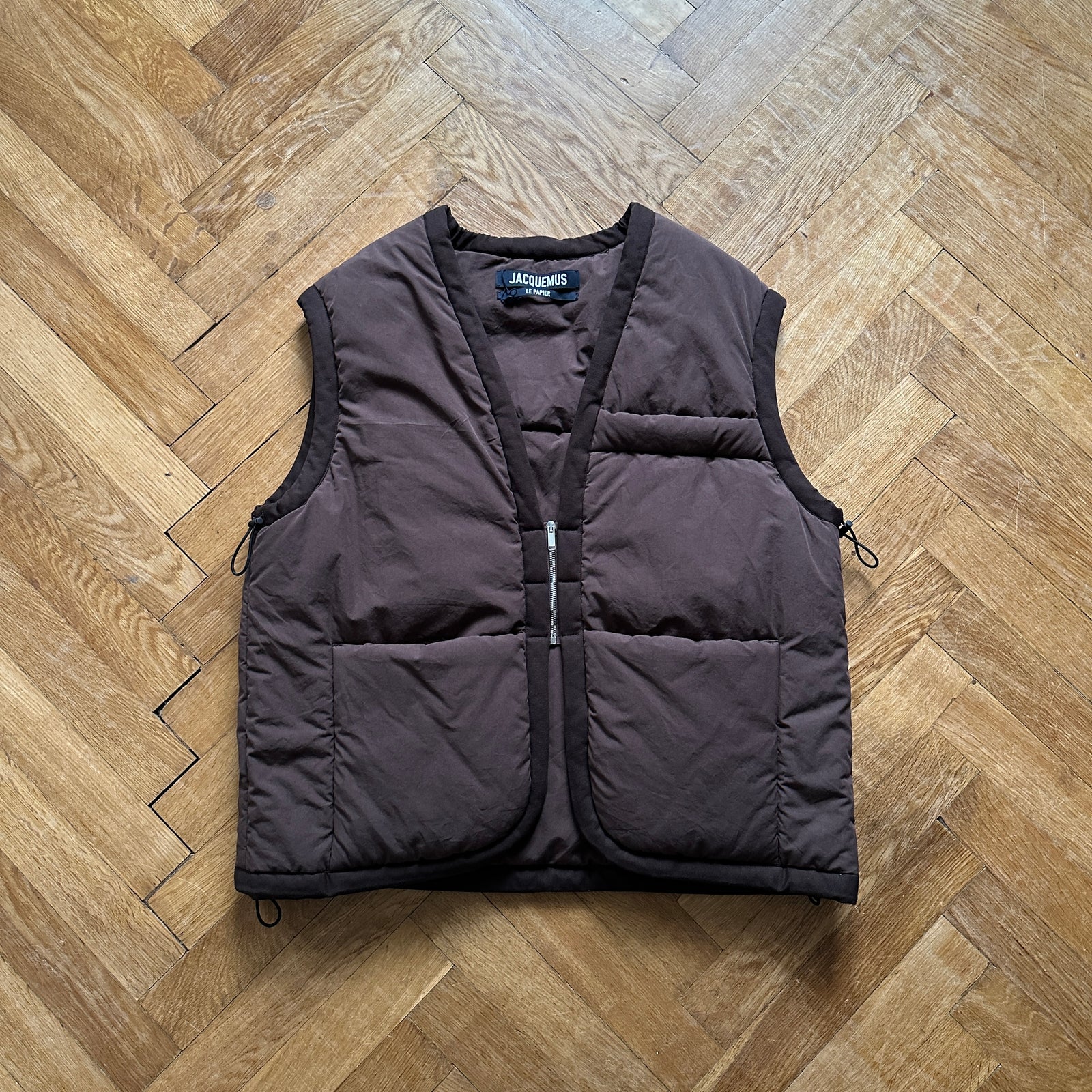 Jacquemus FW22 Le Papier Brown Padded Down Vest