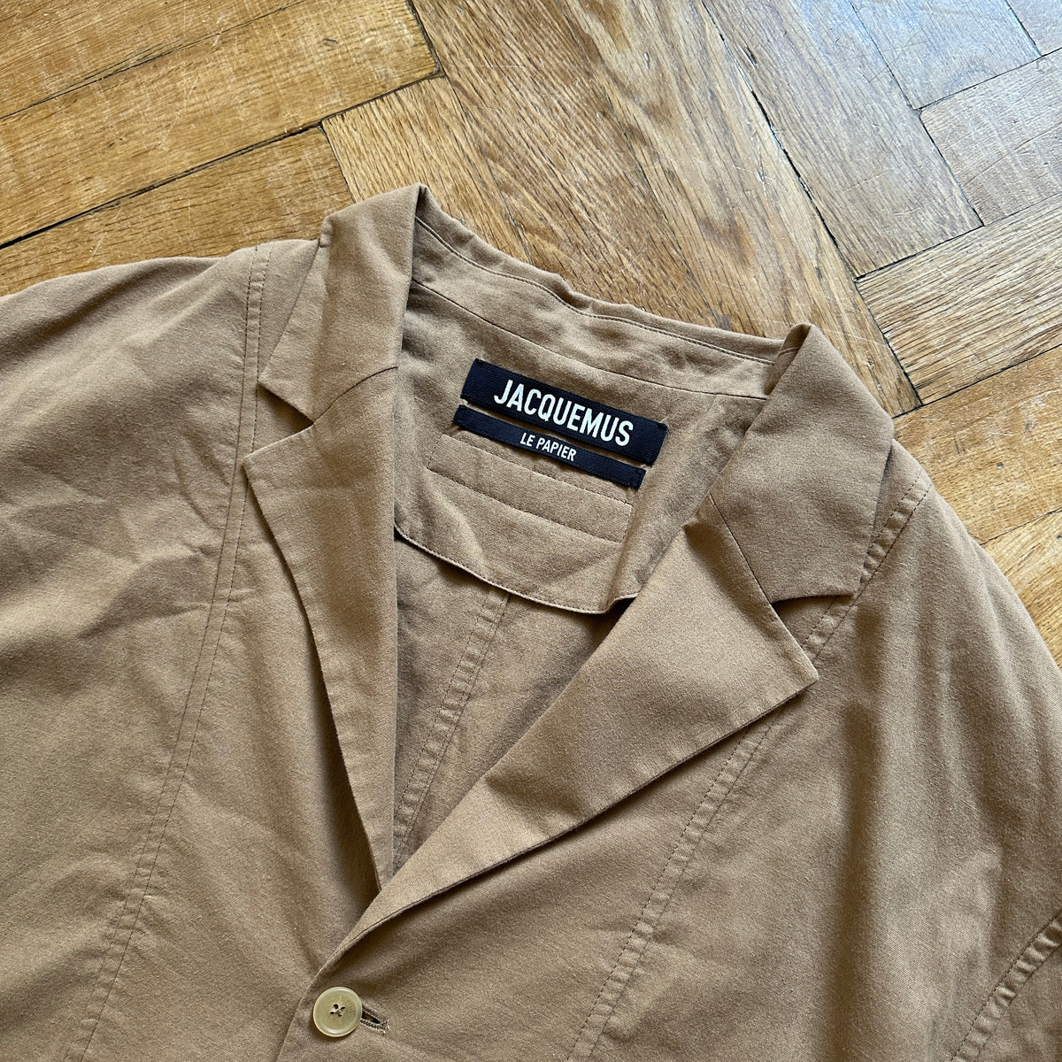 Jacquemus FW22 Le Papier flannel fabric Kimono Shirt