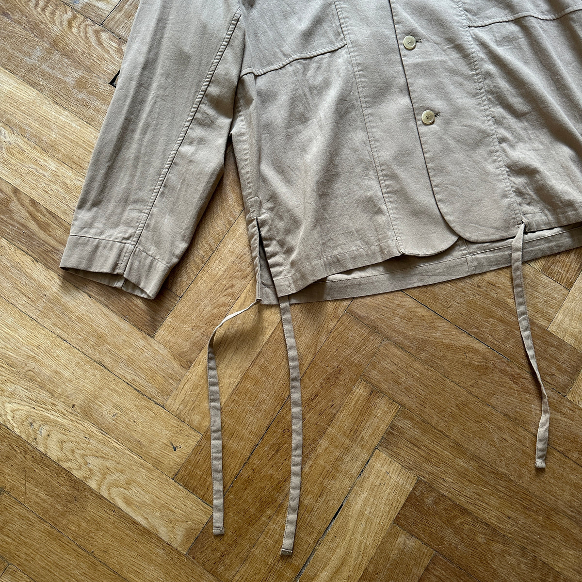 Jacquemus FW22 Le Papier flannel fabric Kimono Shirt