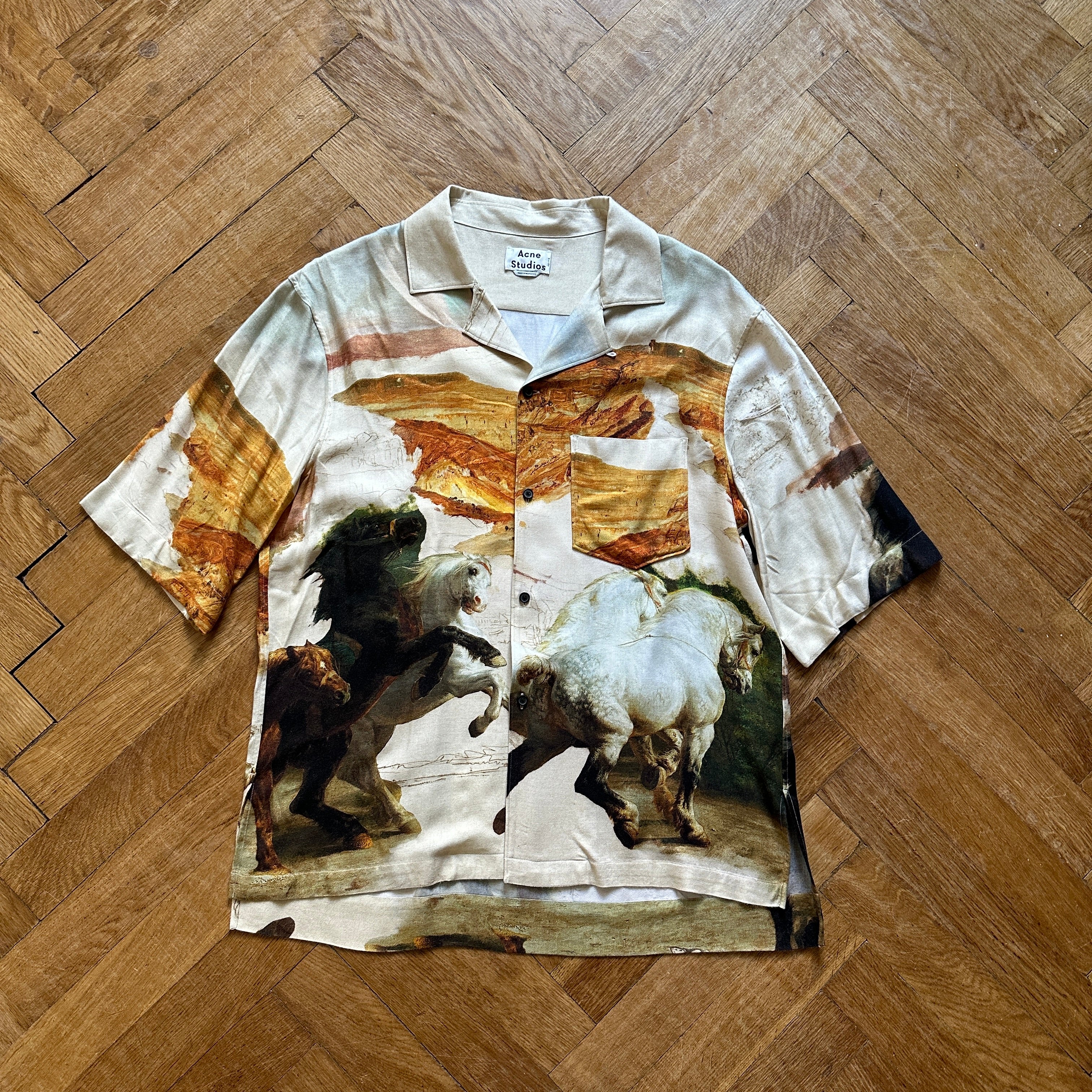 Acne Studios Simon Fluid Horse Viscose Shirt - Ākaibu Store