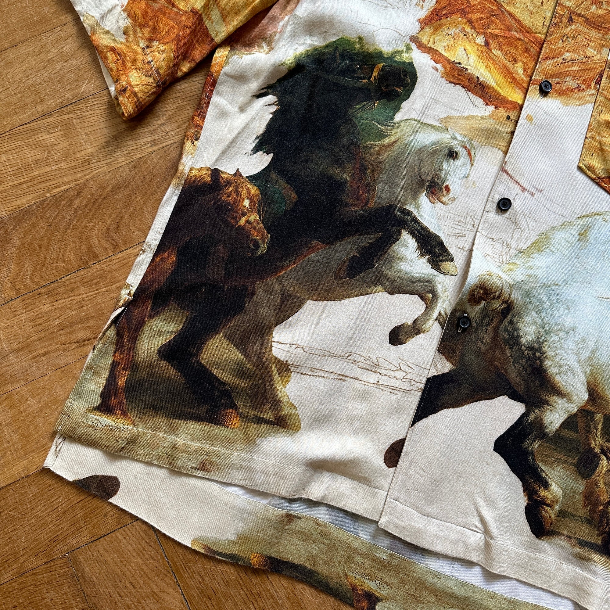 Acne Studios Simon Fluid Horse Viscose Shirt