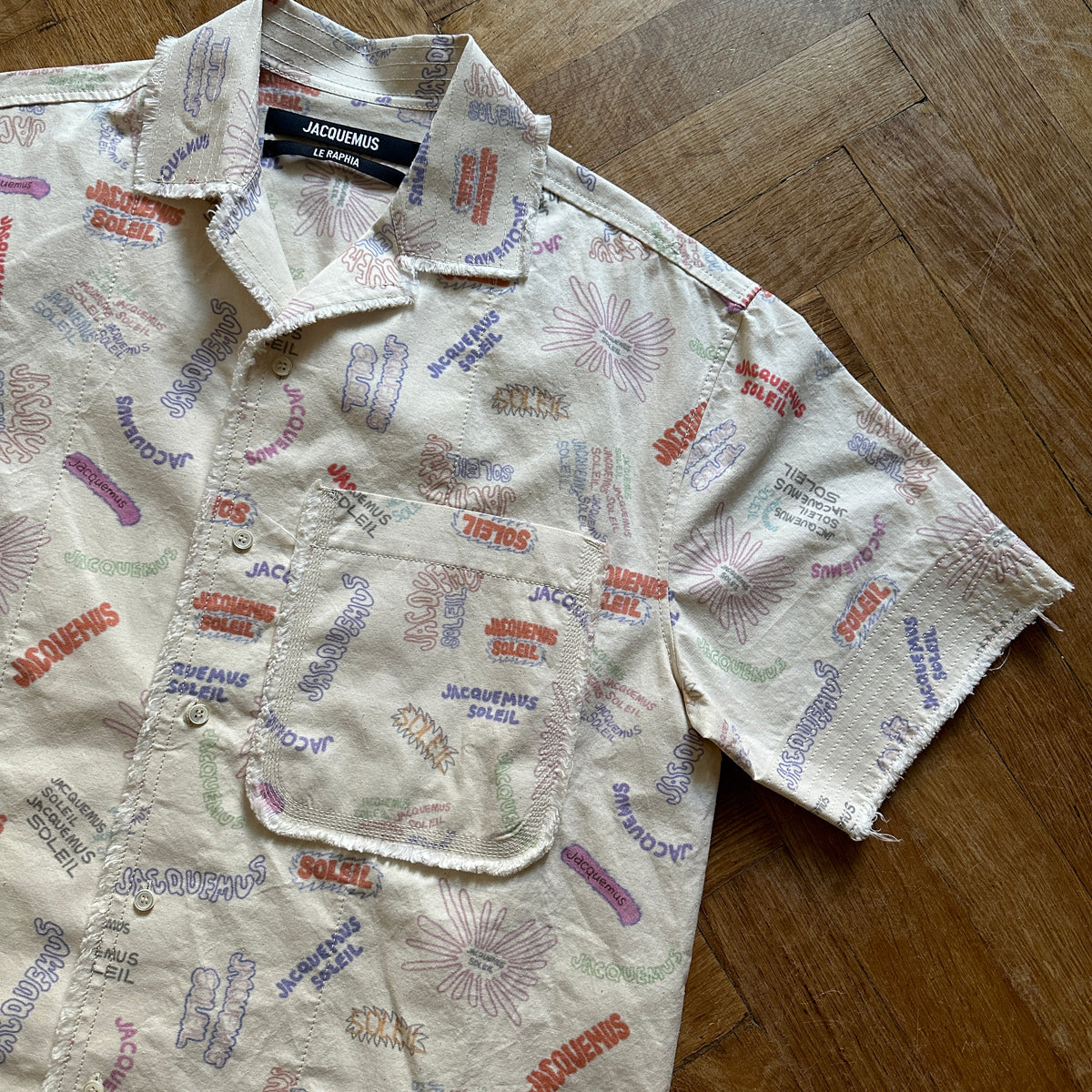Jacquemus SS23 Le Raphia Printed Shortsleeve Shirt