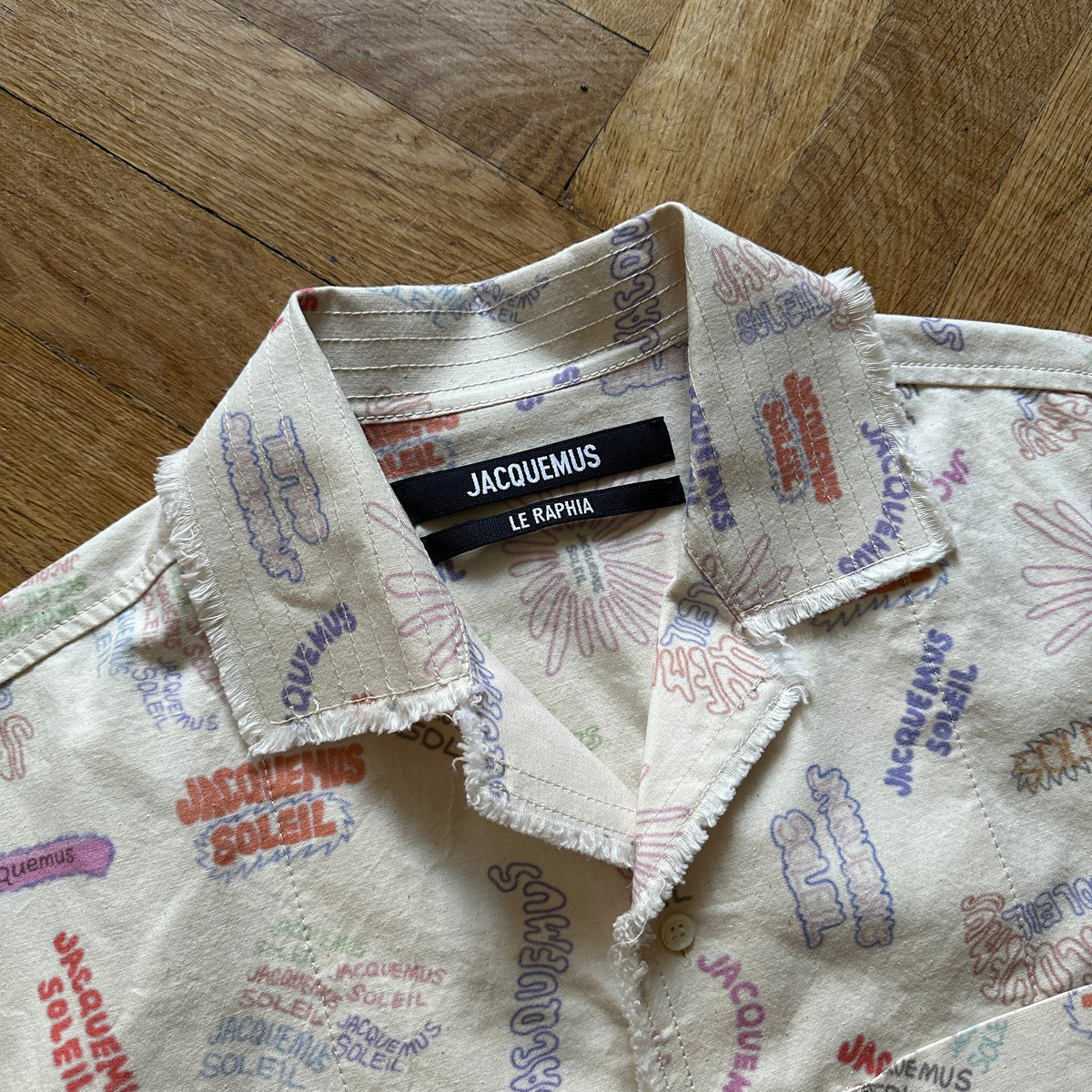 Jacquemus SS23 Le Raphia Printed Shortsleeve Shirt