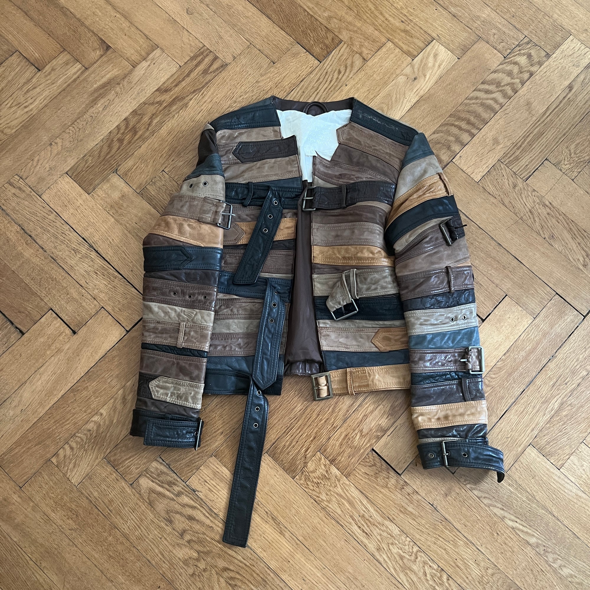 Maison Martin Margiela H&M 2012 Belt Leather Jacket - Ākaibu Store