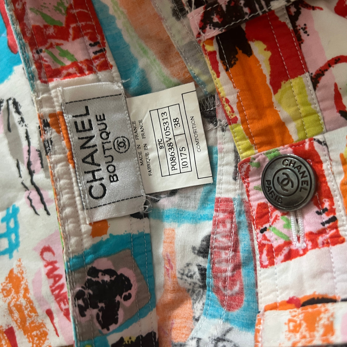 Chanel 1997 Cruise Graffiti Pants