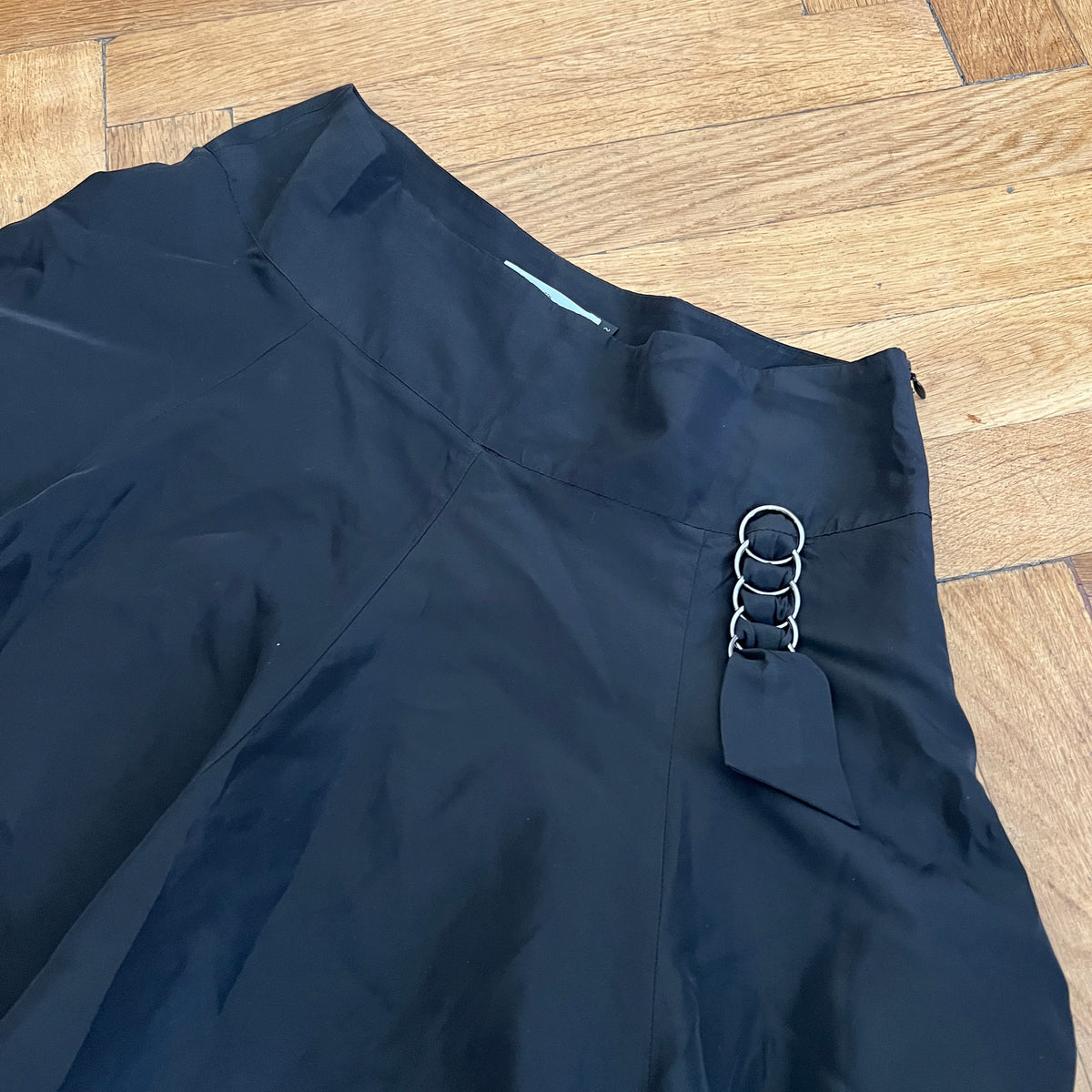 Alexander McQueen 90s Black Double Layered Pleated Skirt