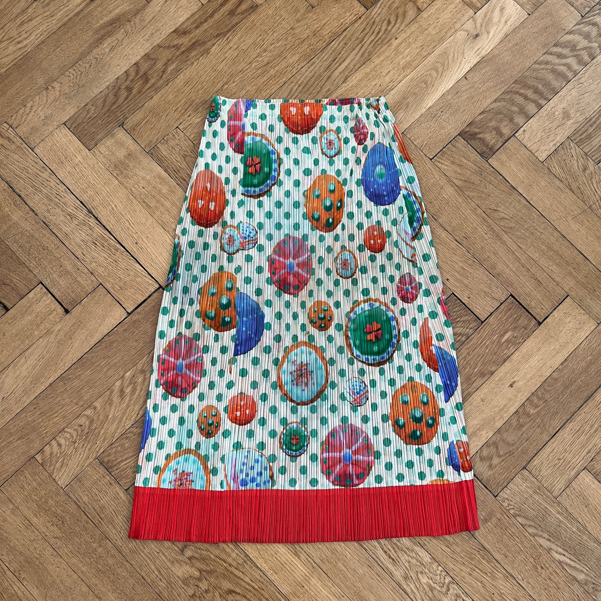Issey Miyake 90s Pleats Please Printed Skirt